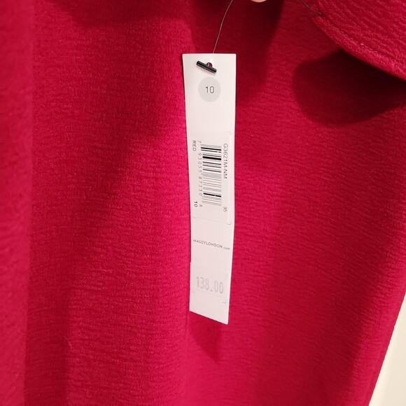 NWT Maggy London Size 10 Lined Red Dress - Picture 5 of 10